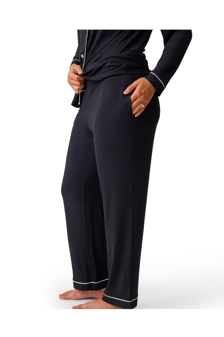 Clea Long Sleeve Pajama Set, Alternate, color, Black
