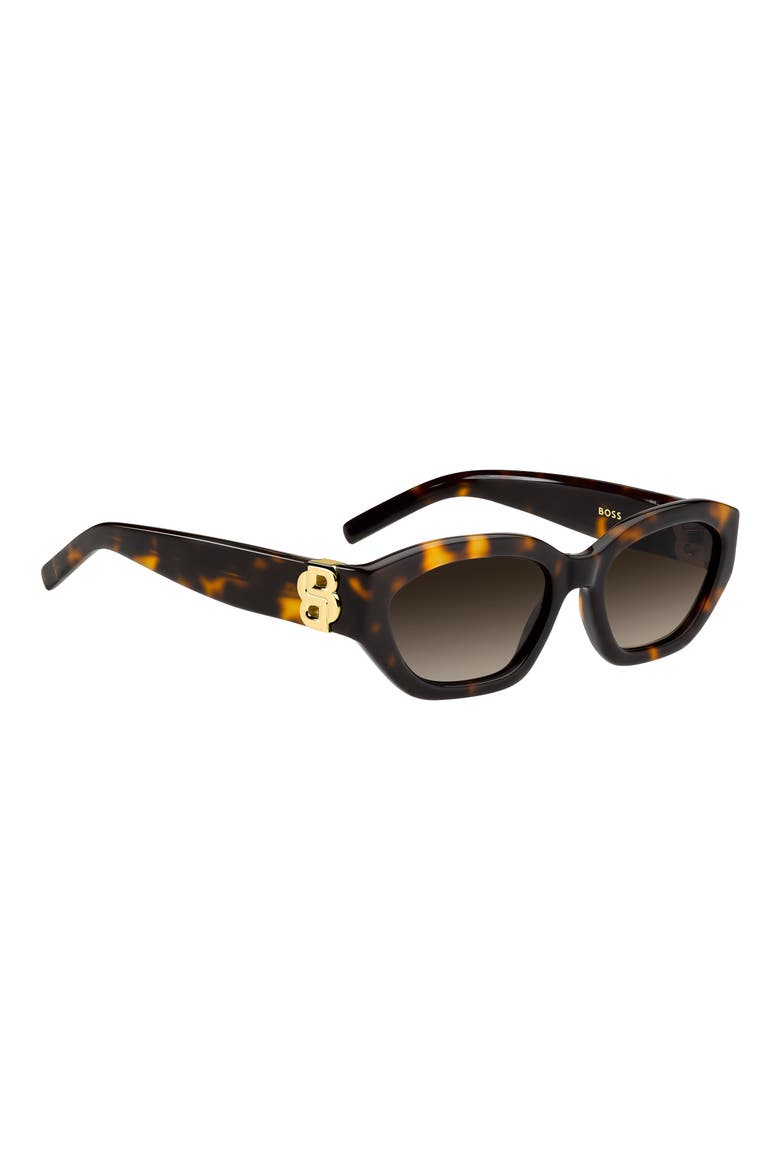 54mm Cat Eye Sunglasses, Alternate, color, HAVANA/ BROWN