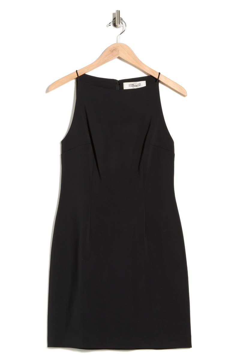 Diane von Furstenberg Spencer Sleeveless Minidress, Main, color, Black