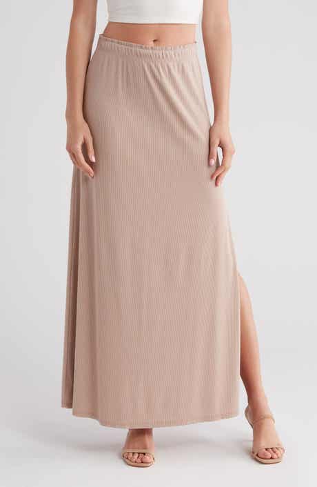 GO COUTURE Rib Maxi Skirt