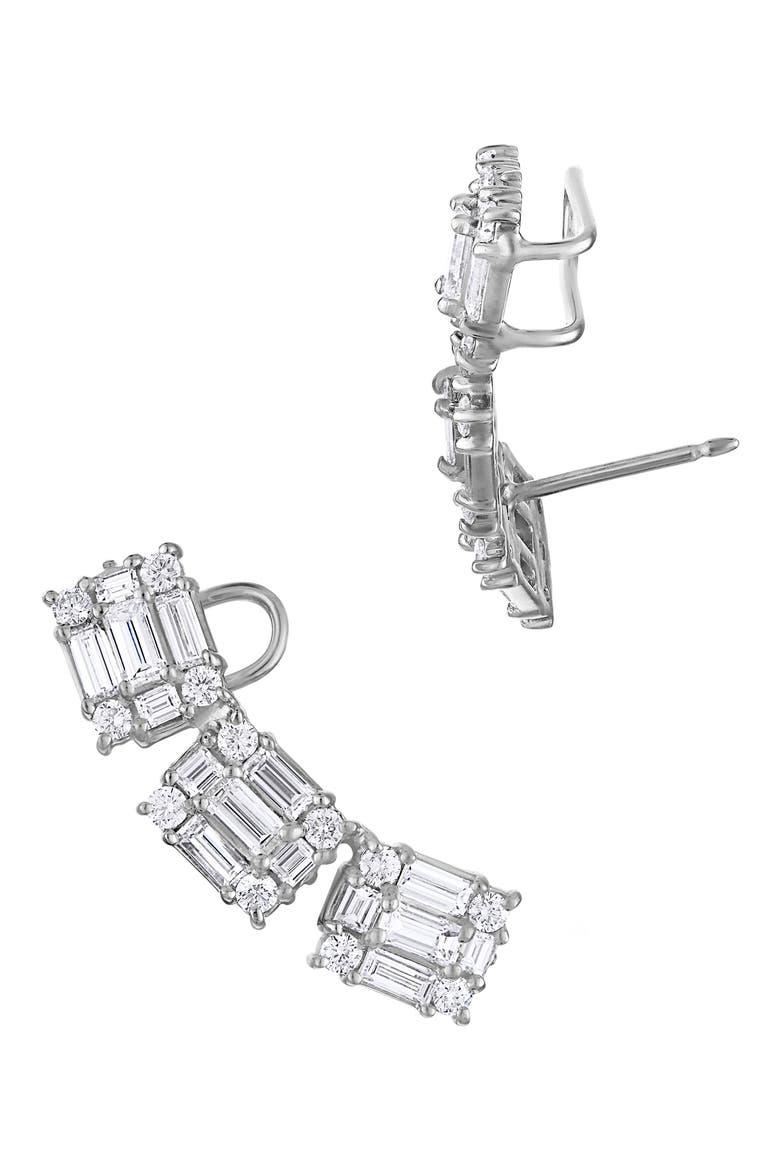 Clarity Diamond Ear Crawlers, Main, color, WHITE GOLD/ DIAMOND