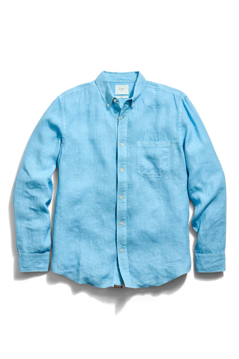 Tuscumbia Linen Button-Down Shirt, Alternate, color, SKY BLUE