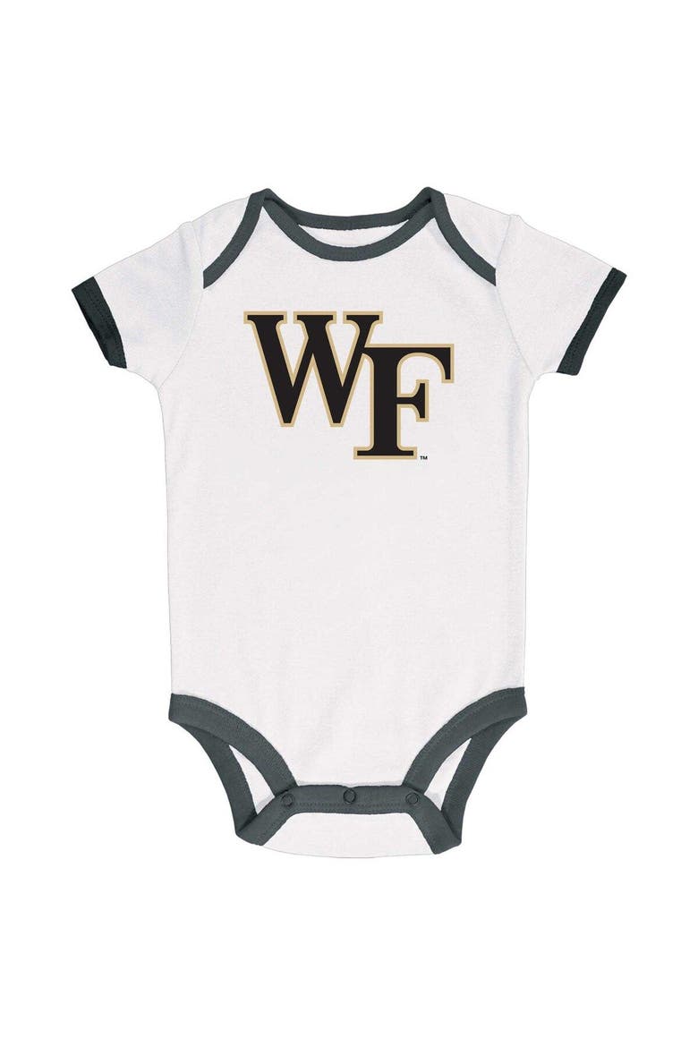 Infant Champion Black/Gray/White Wake Forest Demon Deacons 3-Pack Bodysuit Set, Alternate, color, Black