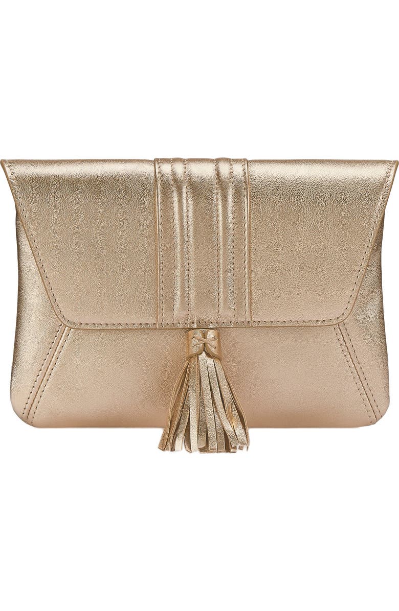 GiGi New York AVA CLUTCH, Main, color, Gold