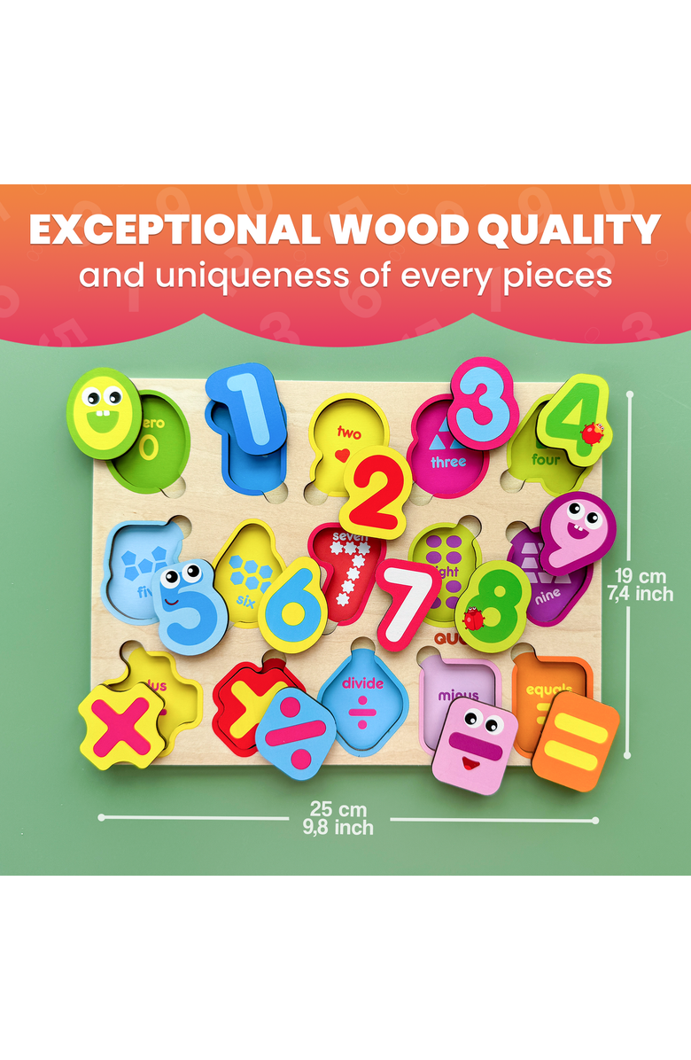 Quokka Wooden Puzzle Set for Toddlers - Educational Puzzles, Alternate, color, Abc Numbers