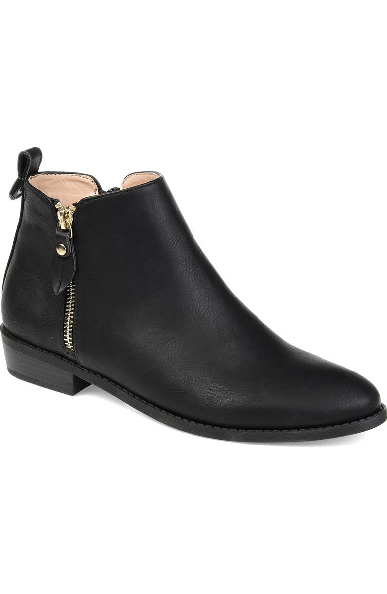 Journee Collection Ellis Round Toe Bootie, Main, color, Black