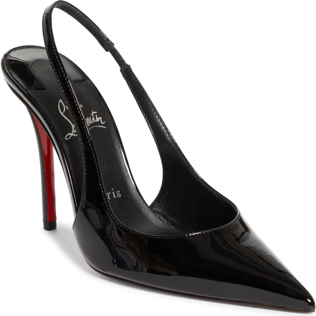 Christian Louboutin Miss Z Pointed Toe Slingback Pump In Black