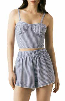 BLANKNYC Stripe Bustier Top