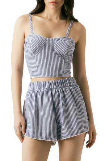 BLANKNYC Stripe Bustier Top