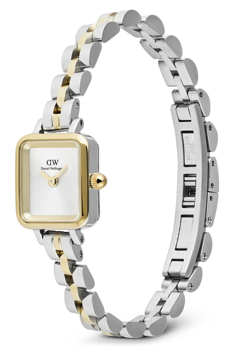 Quadro Mini Arch Bracelet Watch, 15mm x 18mm, Alternate, color, SILVER-TONE