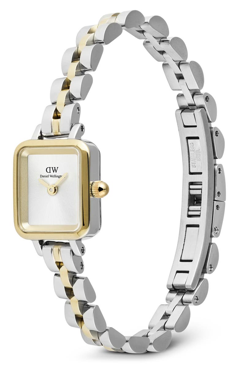 Daniel Wellington Quadro Mini Arch Bracelet Watch, 15mm x 18mm, Alternate, color, Silver-Tone