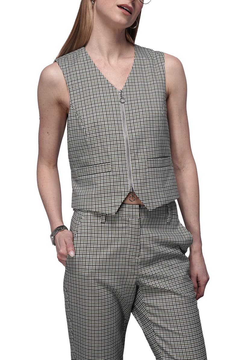 WILDFANG The Empower Zipper Vest, Main, color, Dark Teal