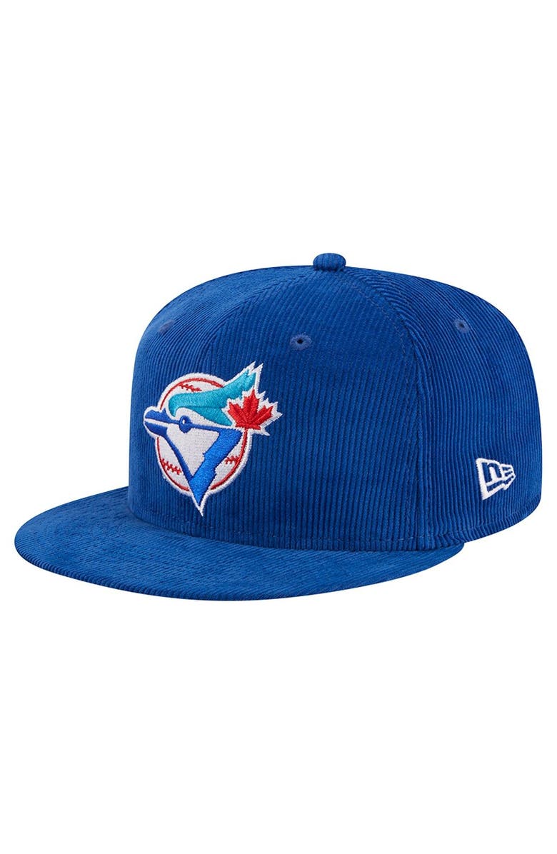 New Era Men's New Era Royal Toronto Blue Jays Throwback Corduroy 59FIFTY Fitted Hat, Alternate, color, 