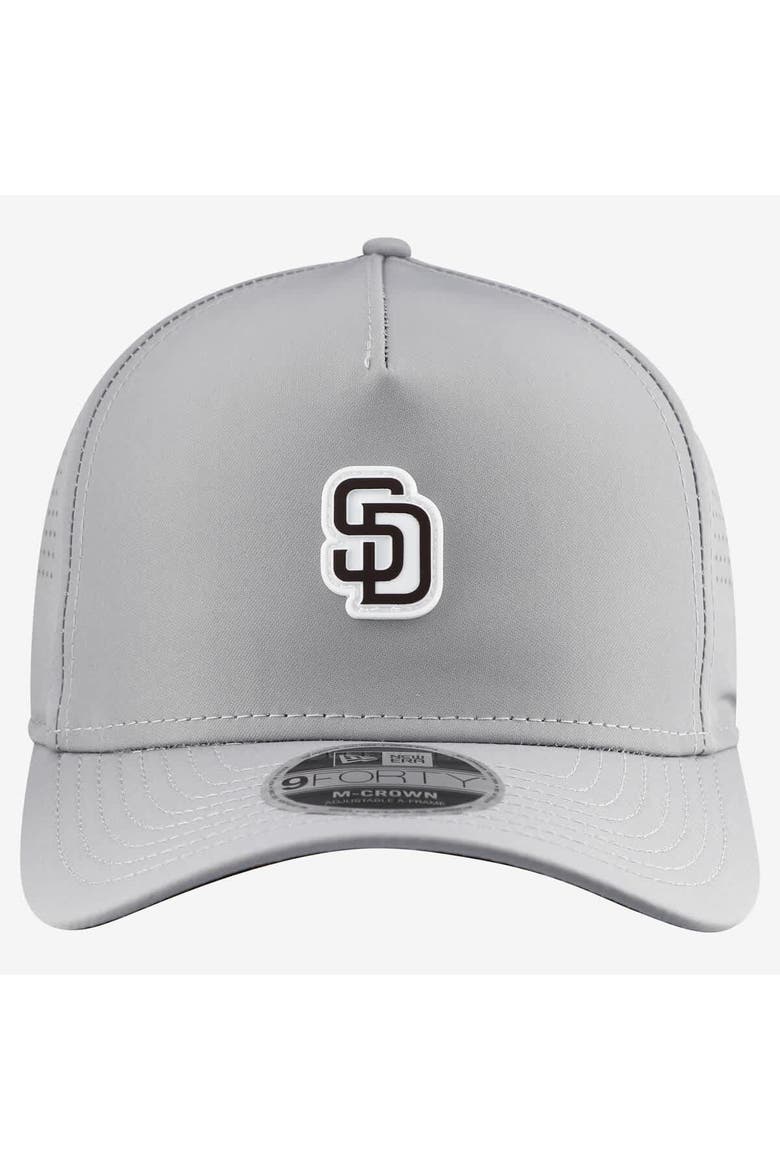 Men's New Era  Gray San Diego Padres Micro Logo 9FORTY M-Crown A-Frame Adjustable Hat, Alternate, color, Gray