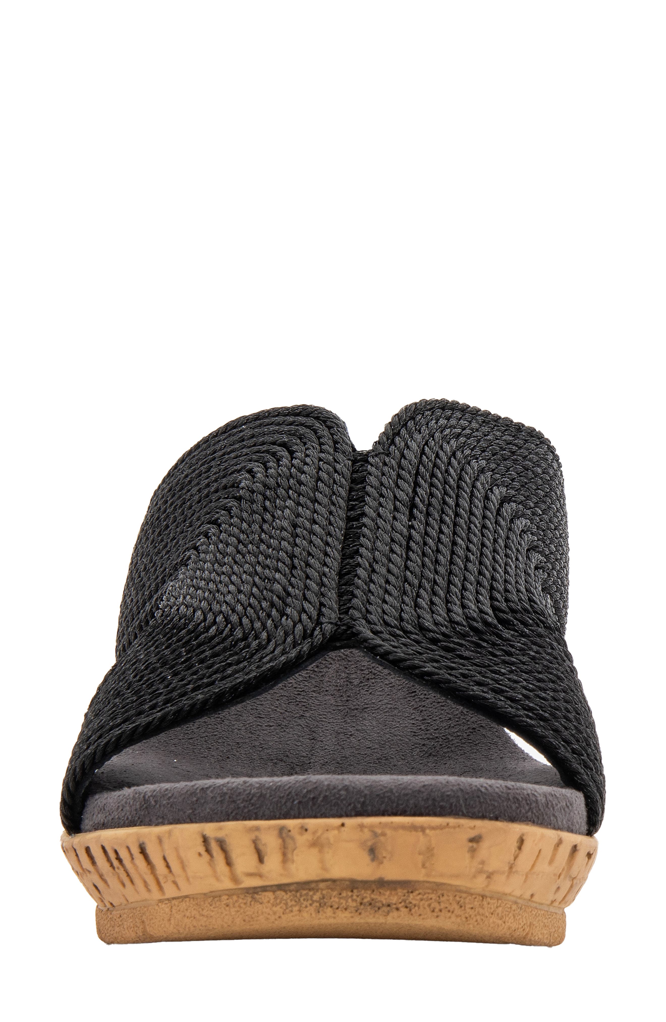 David Tate Vibe Wedge Slide Sandal, Alternate, color, Black