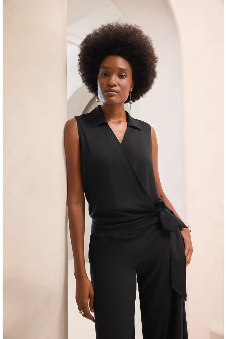 Pull-On Palazzo Pants, Alternate, color, BLACK