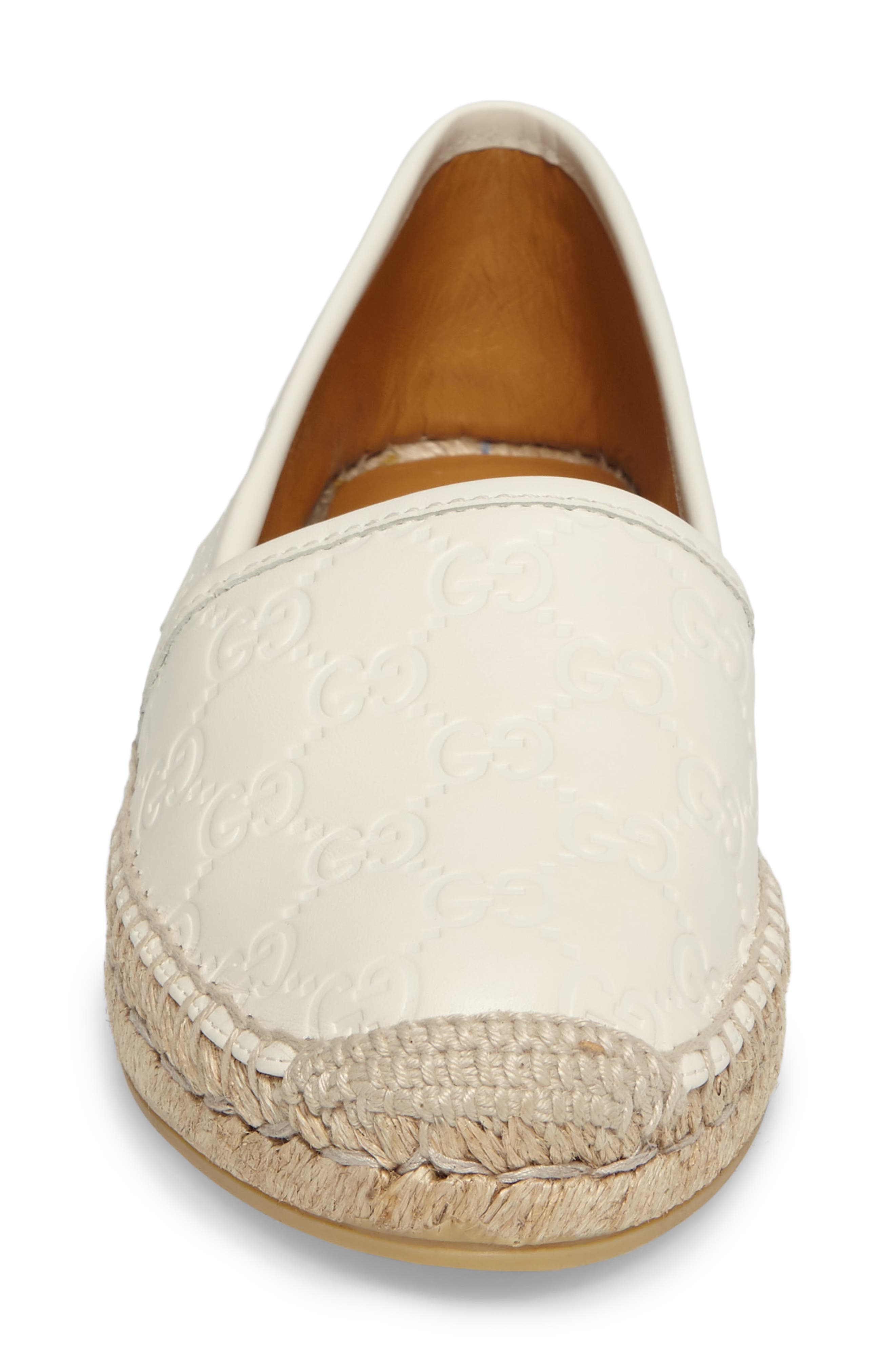 Pilar Espadrille Flat, Alternate, color, WHITE LEATHER