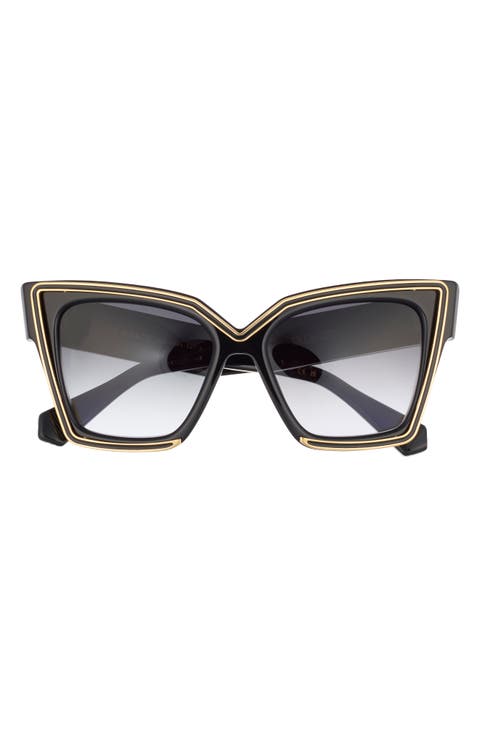 50mm Polarized Cat Eye Sunglasses
