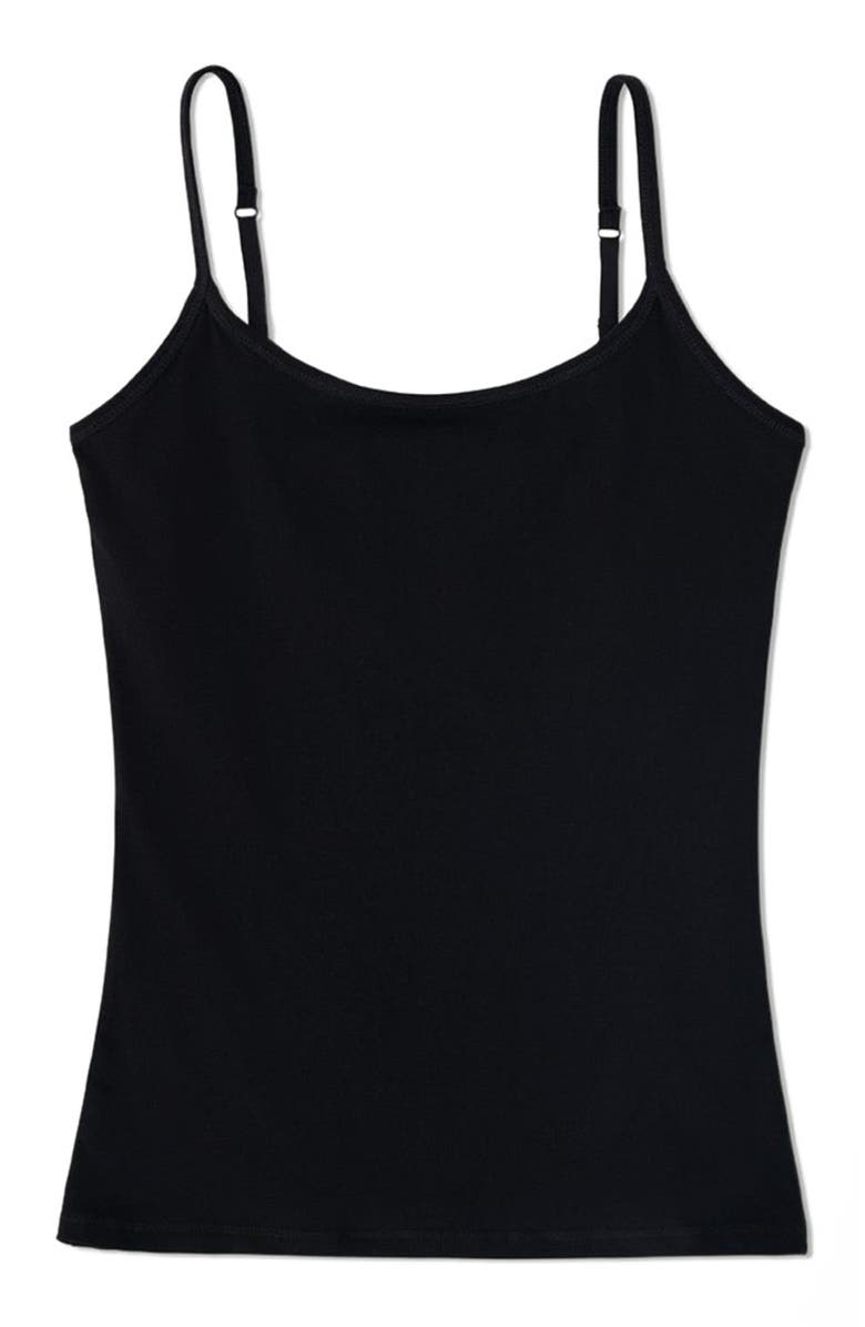 Pact Everyday Shelf Bra Camisole, Alternate, color, Black