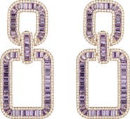 EYE CANDY LOS ANGELES Sophie Cubic Zirconia Geometric Drop Earrings