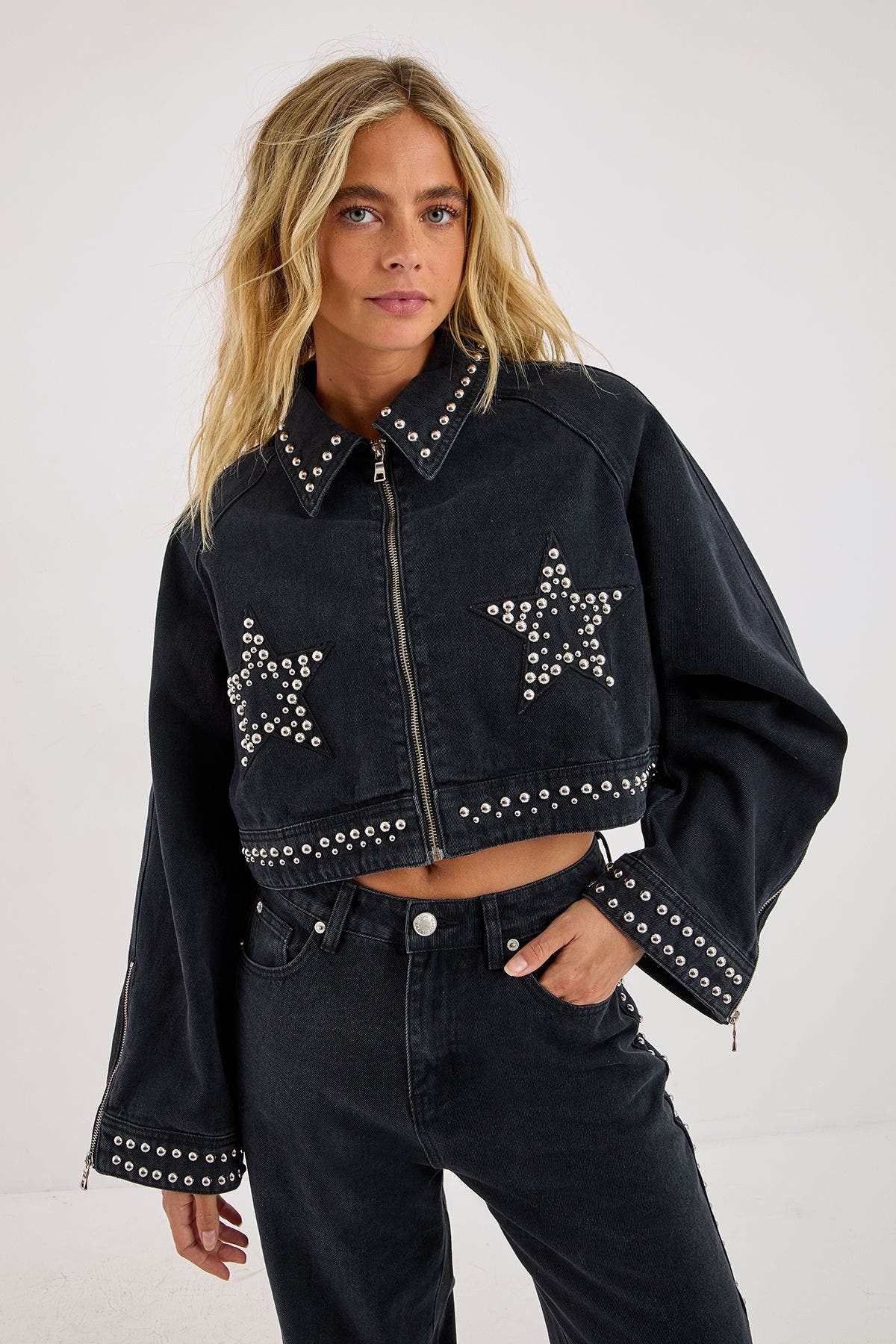 Studded Denim Jacket