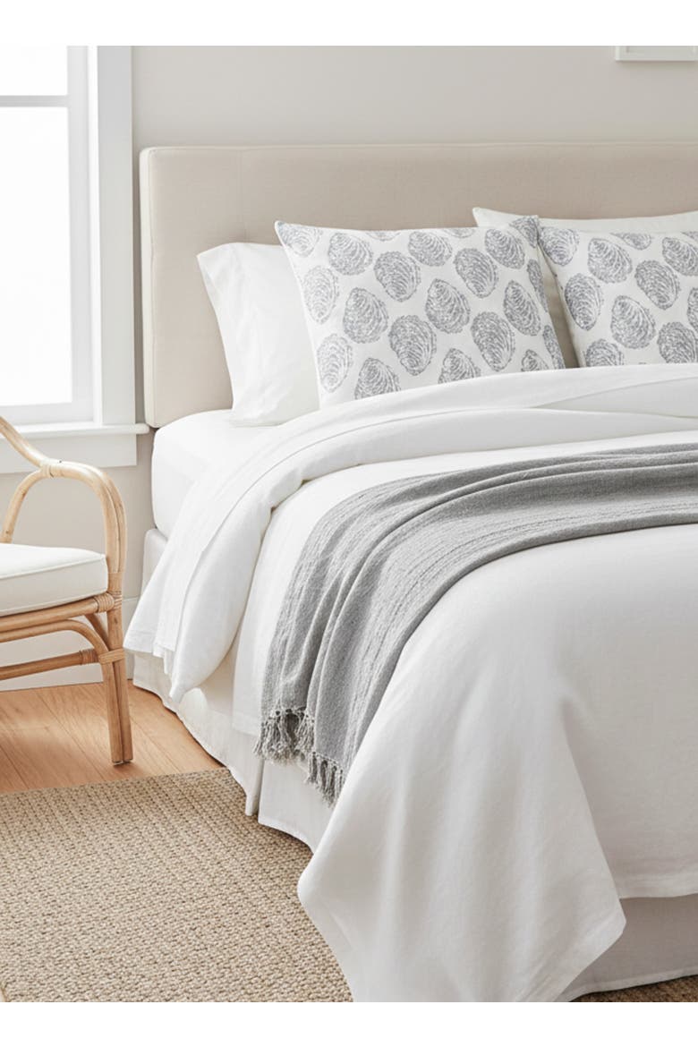 Drifted Oyster Linen Euro Pillow Cover Only, Alternate, color, Grey