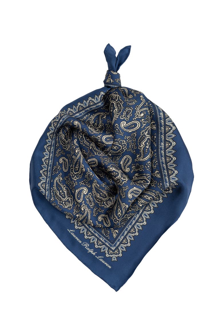 Fall Paisley Bandana, Main, color, Charter Blue