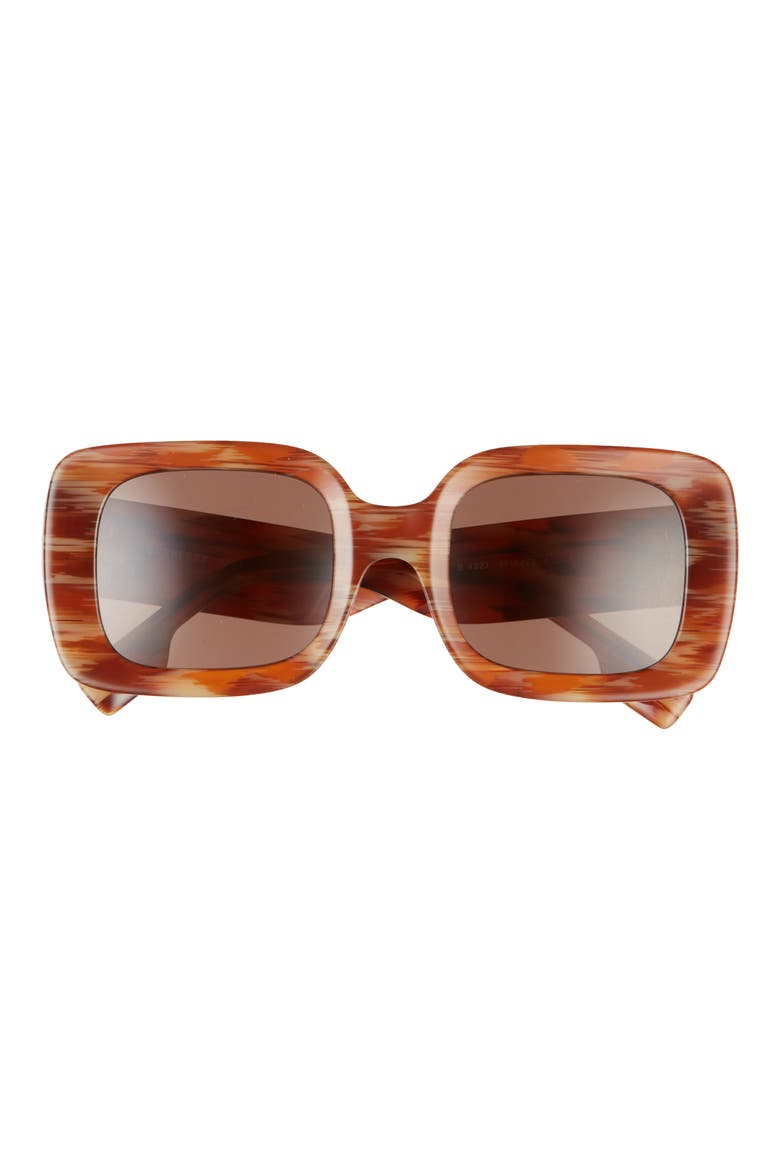 51mm Square Sunglasses, Main, color, RUBBER BLACK