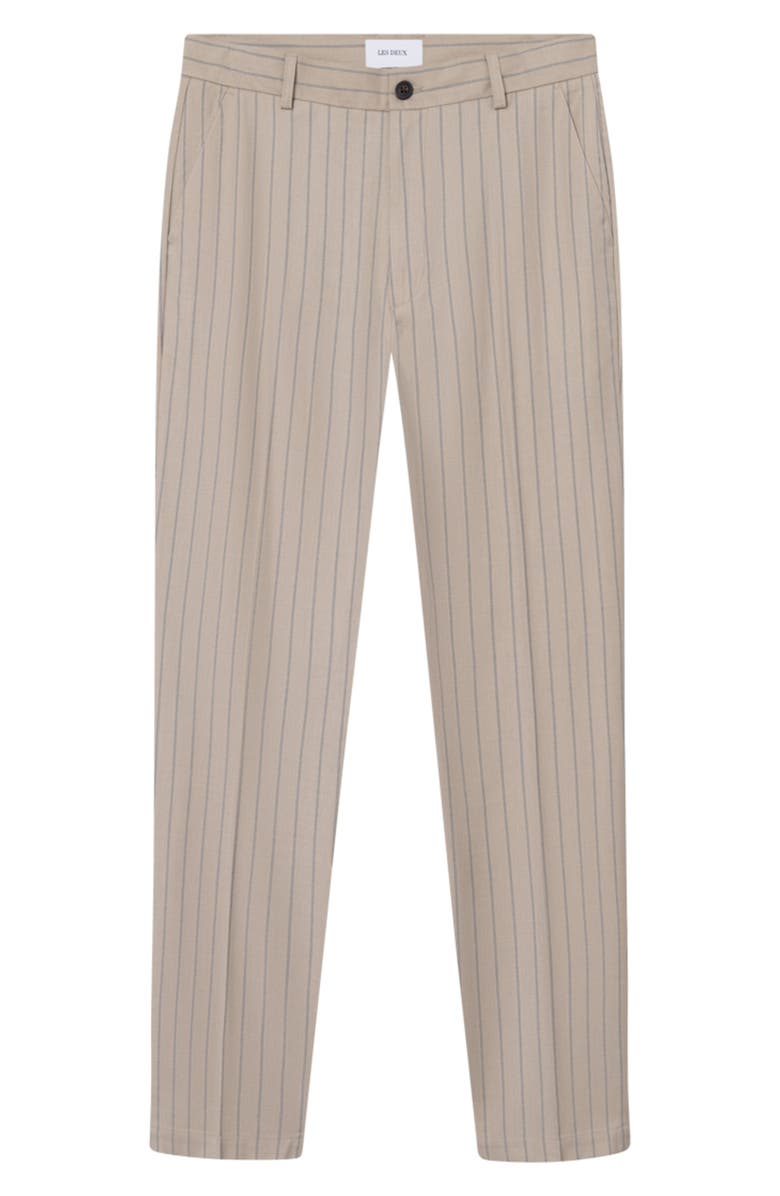 Les Deux Como Pinstripe Pants, Alternate, color, Dark Sand