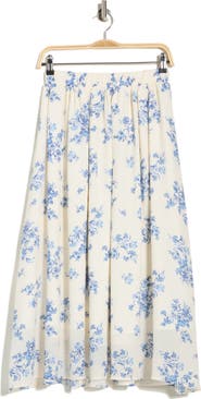 Renee C Leopard Print Flared Midi Skirt