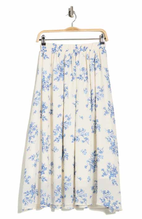 Renee C Leopard Print Flared Midi Skirt