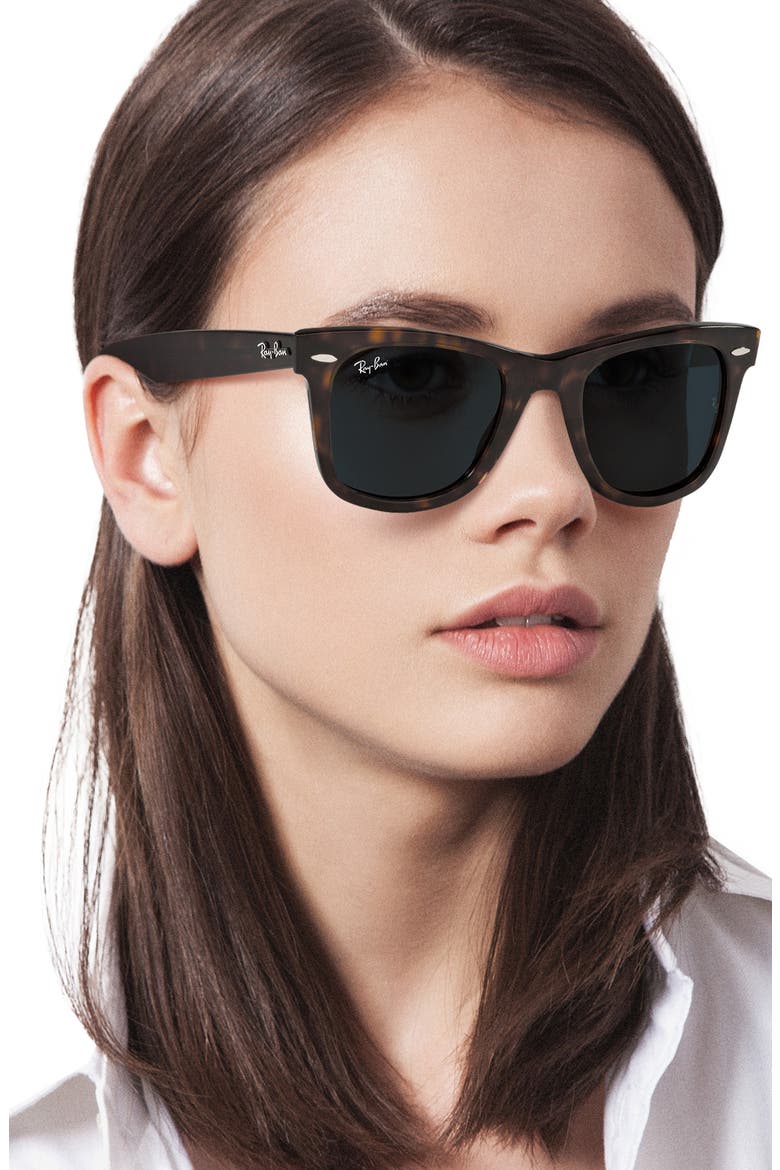 50mm Wayfarer Sunglasses, Alternate, color, HAVANA/ BLUE