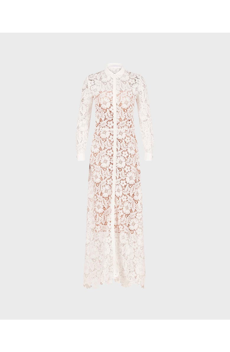 Anne Fontaine Violeta Semi-Sheer Floral Lace Long Dress, Main, color, 