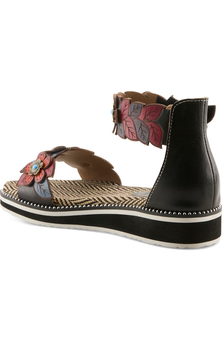 L'Artiste by Spring Step Cruzer Ankle Strap Sandal, Alternate, color, Black Multi