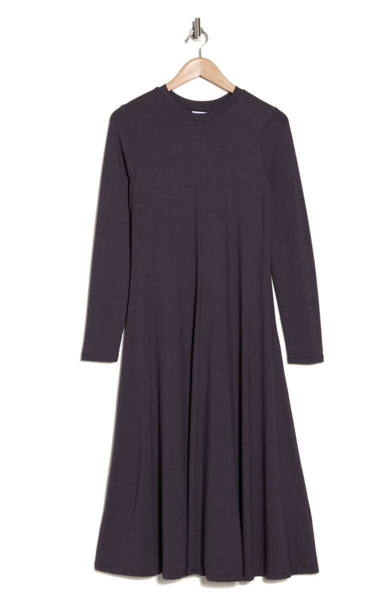 NORDSTROM RACK Knit Long Sleeve A-Line Dress, Alternate, color, Grey Stonehenge