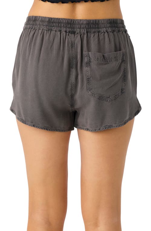 O'neill Frankie Washed Twill Shorts In Washed Black