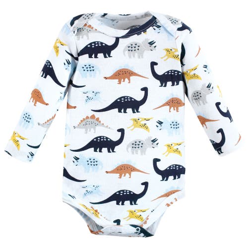 Hudson Baby Cotton Long-sleeve Bodysuits 3-pack In Multi