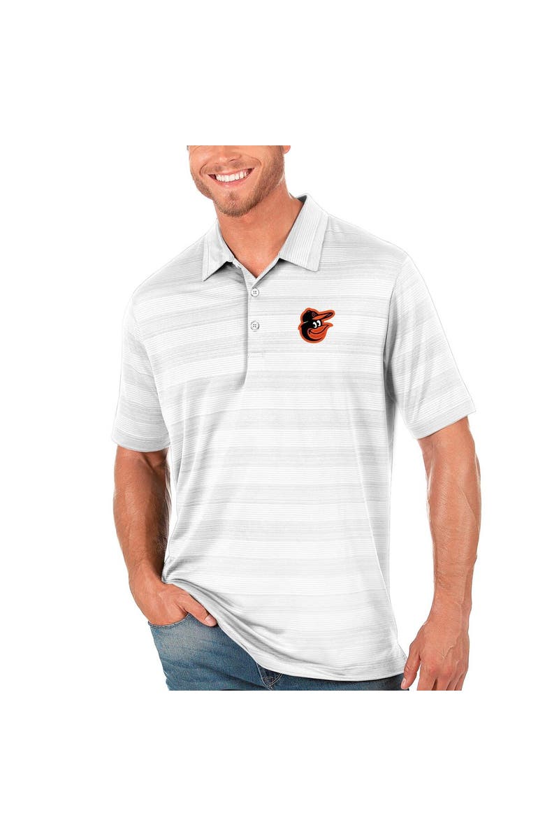 ANTIGUA Men's Antigua White Baltimore Orioles Compass Polo, Main, color, 