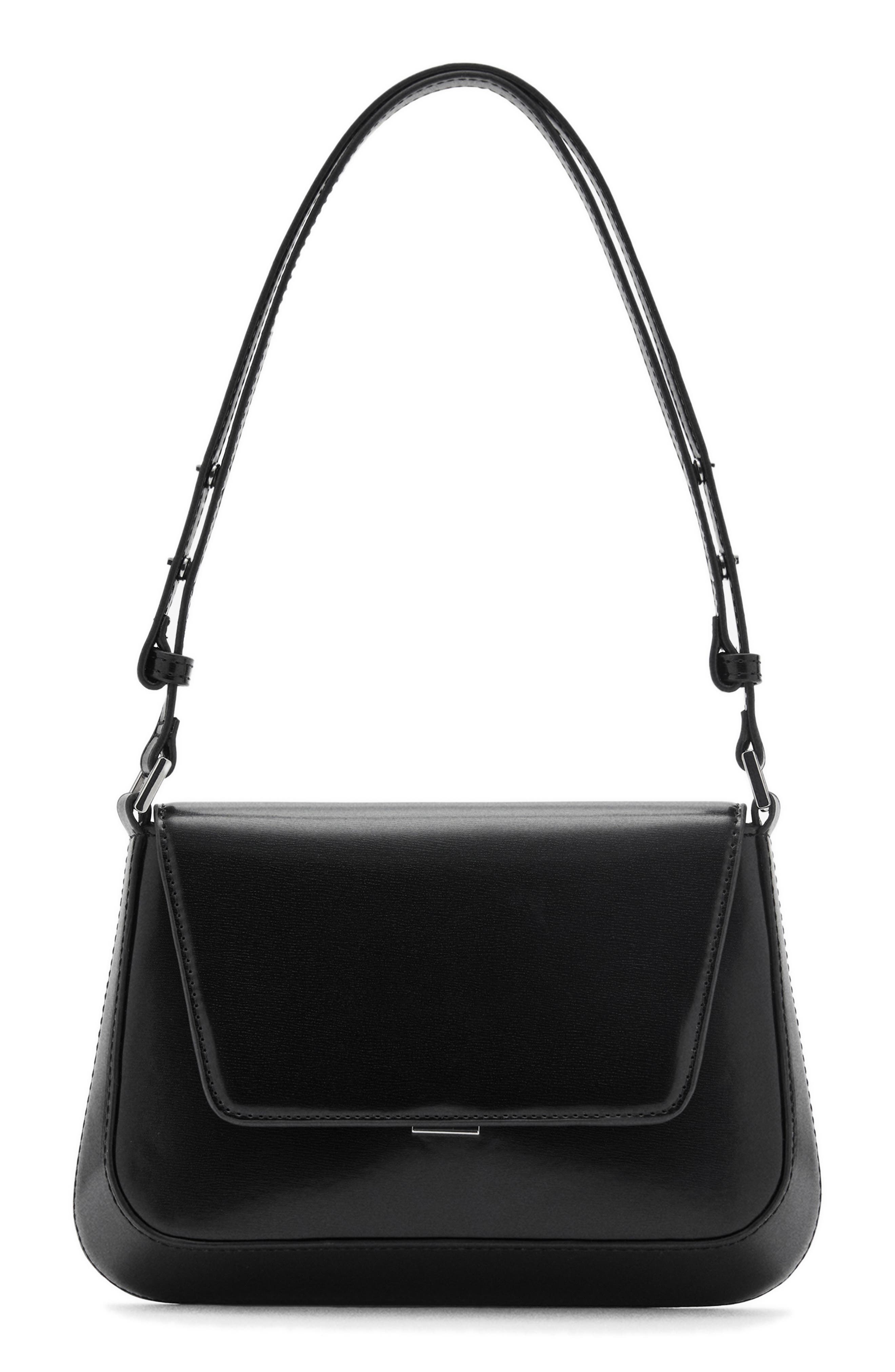 MANGO Faux Leather Shoulder Bag, Main, color, 
