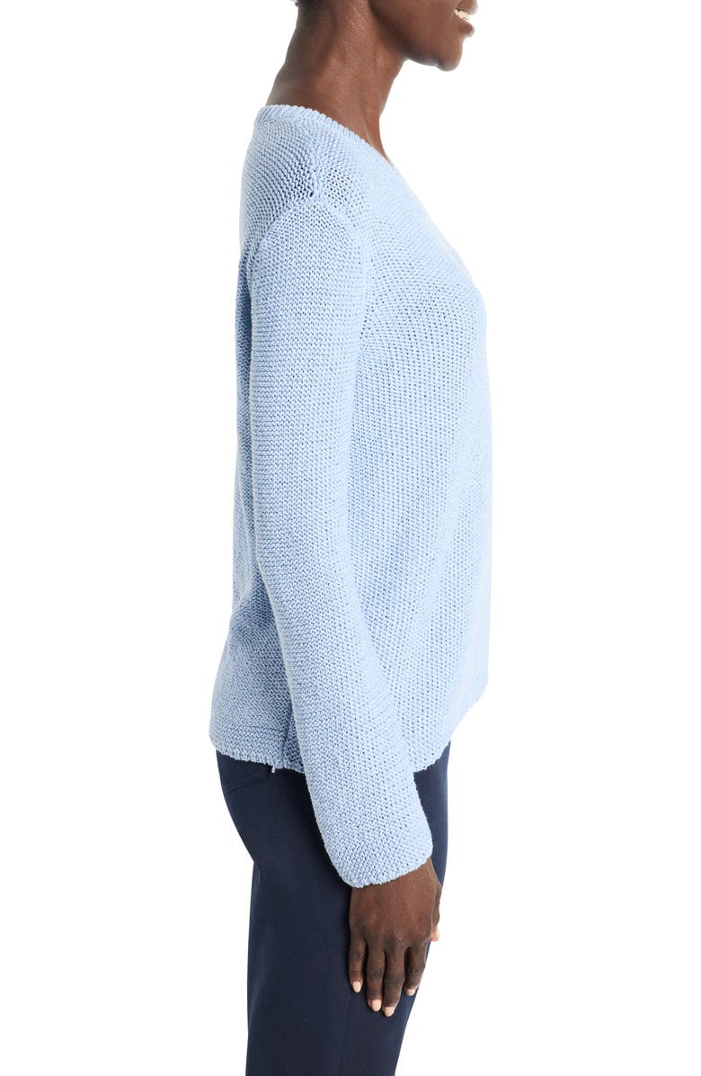 NIC+ZOE Crimpy V-Neck Sweater, Alternate, color, Powder Blue