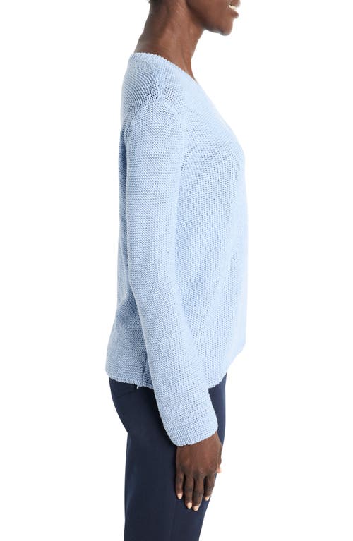 Nic + Zoe Nic+zoe Crimpy V-neck Sweater In Blue