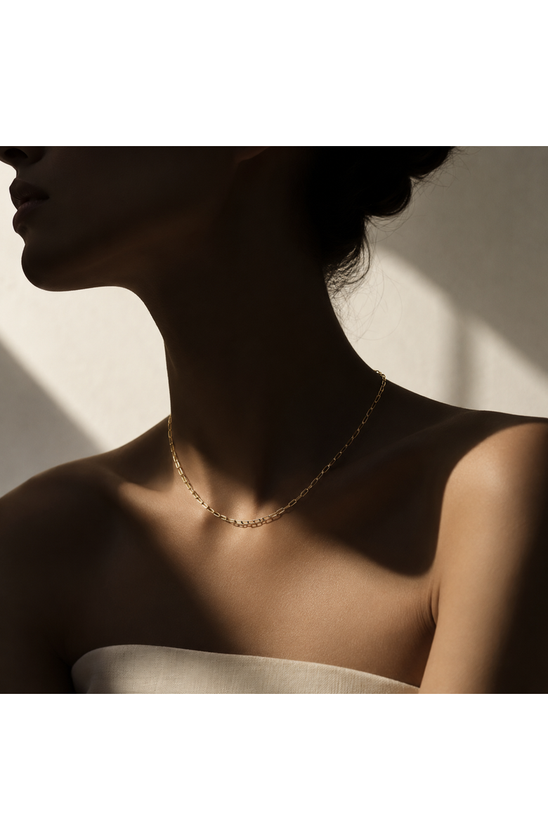 Ivy & Pearl Co. Aureline Paperclip Necklace, Alternate, color, Gold
