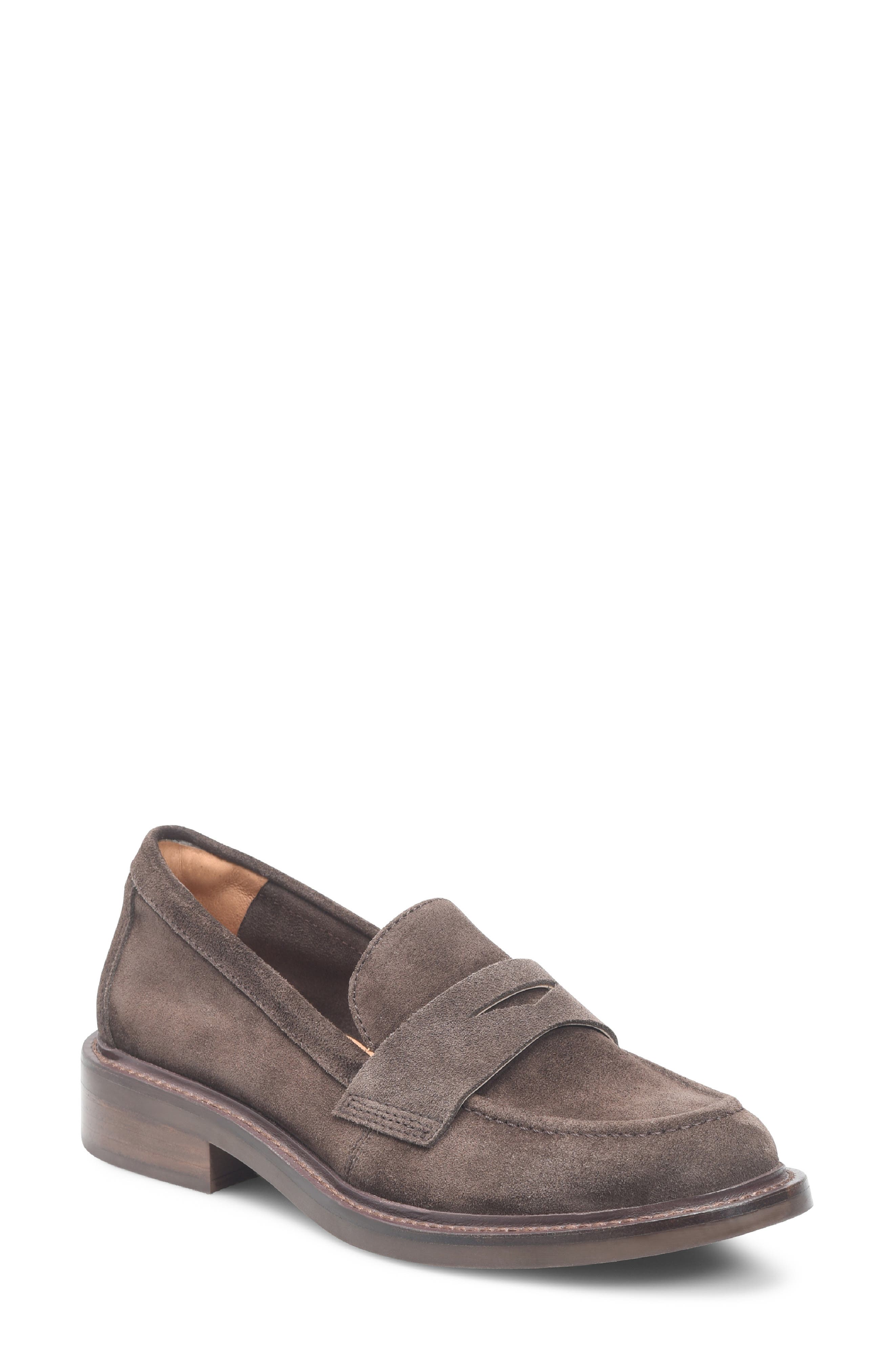 Söfft Mara Penny Loafer, Main, color, Lince Dark Brown