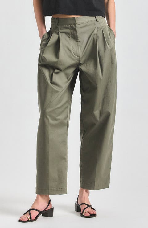 Asher Pleated Crop Pants