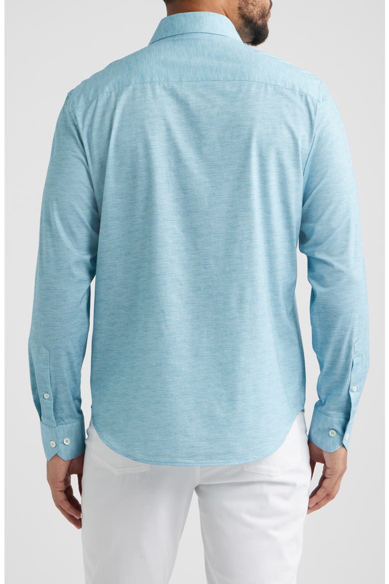 James OoohCotton® Space Dye Button-Up Shirt, Alternate, color, TEAL