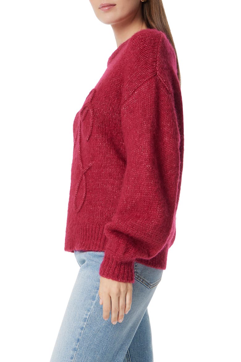 Khloe Boxy Sweater, Alternate, color, CERISE