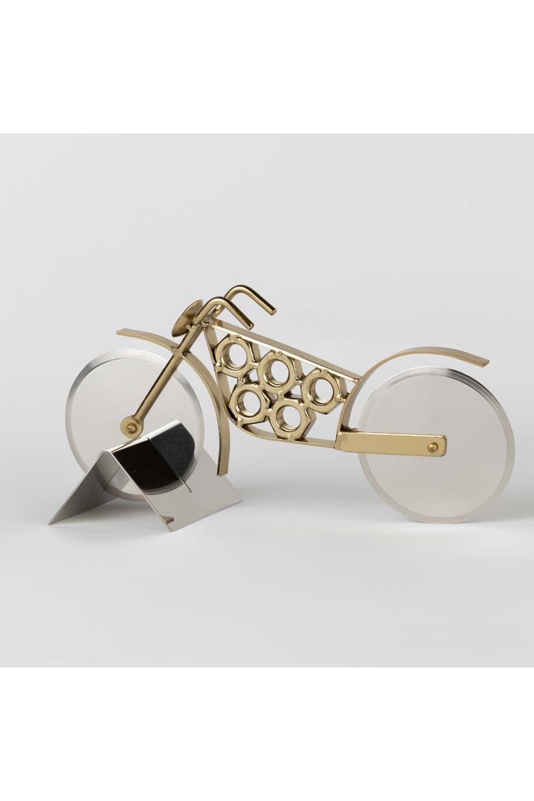 Motorcycle Pizza Cutter, Alternate, color, Metallic Gold