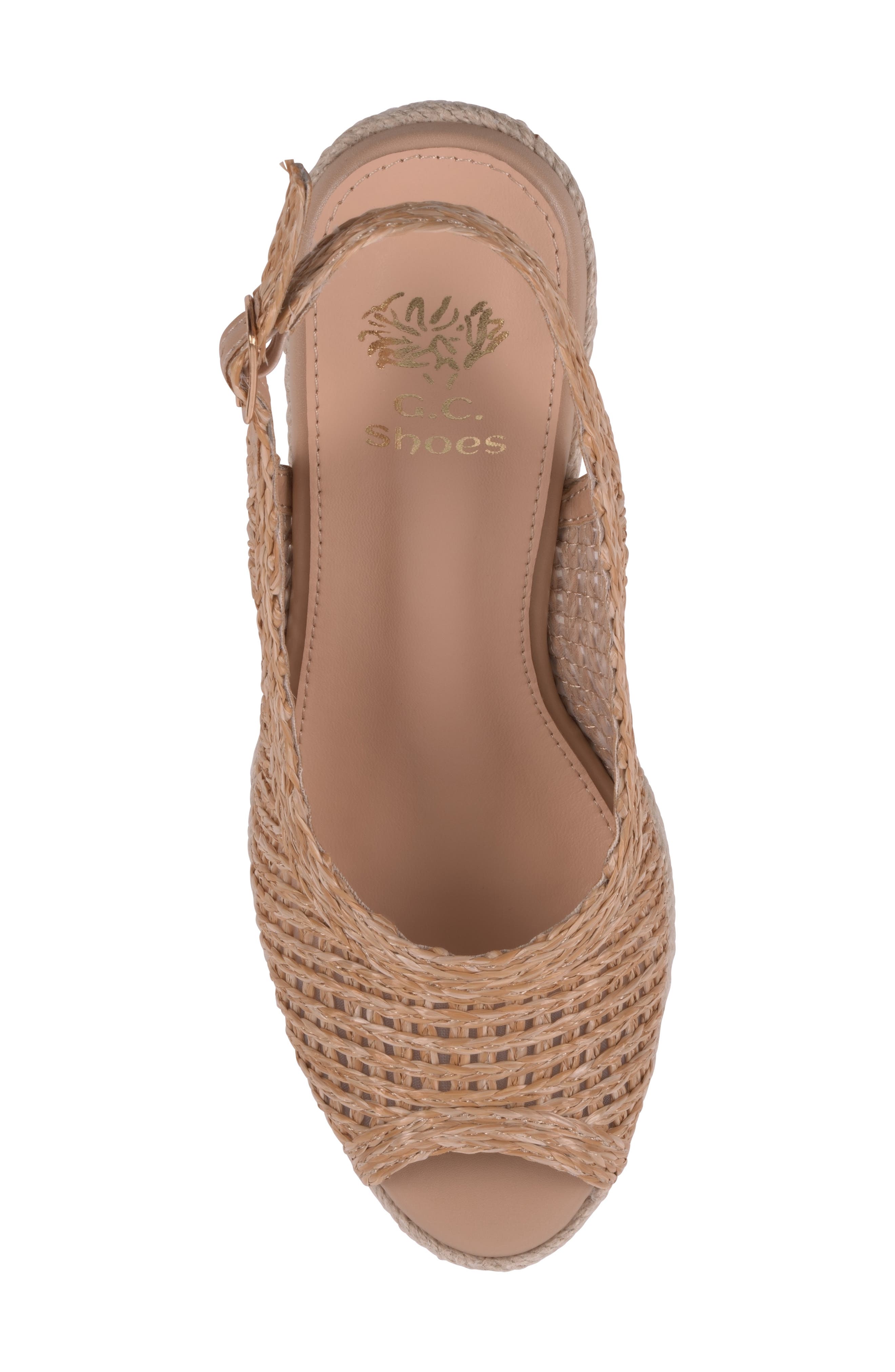 GC SHOES Amira Slingback Espadrille Wedge Sandal, Alternate, color, 