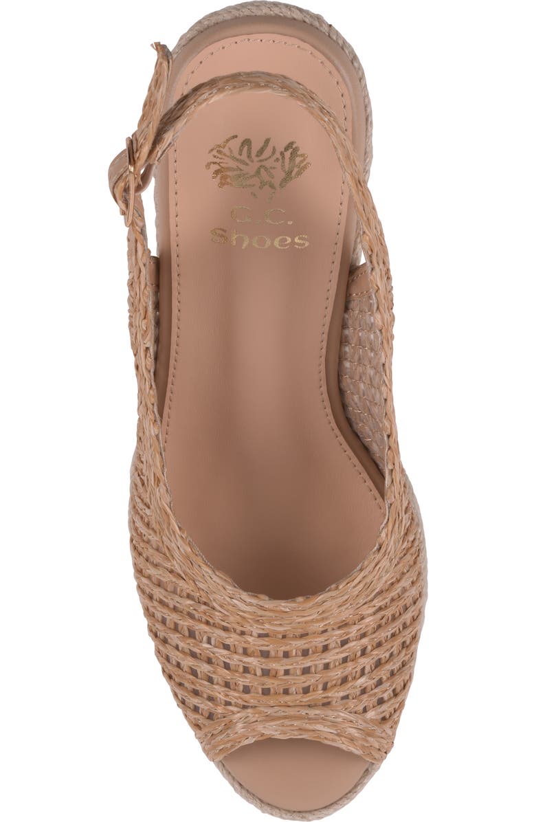 GC SHOES Amira Slingback Espadrille Wedge Sandal, Alternate, color,