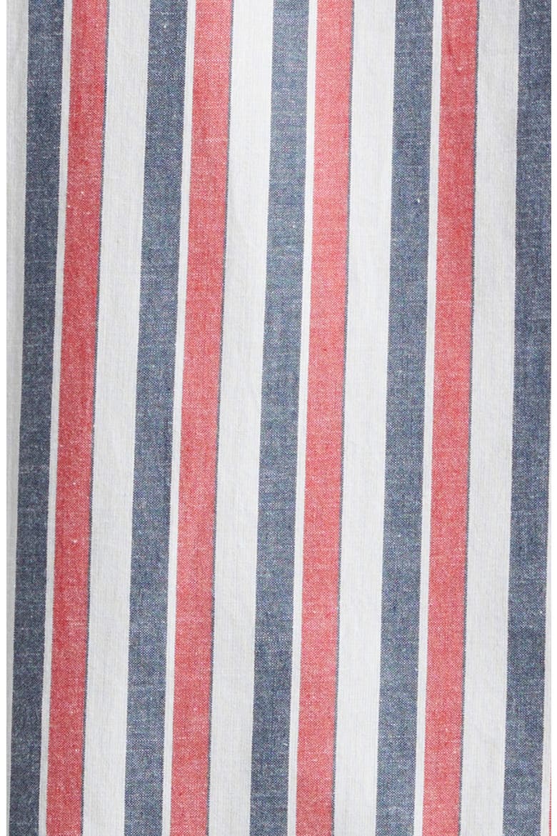 Straight Fit Stripe Cotton Button-Down Shirt, Alternate, color, RED W/ BLUE WHITE